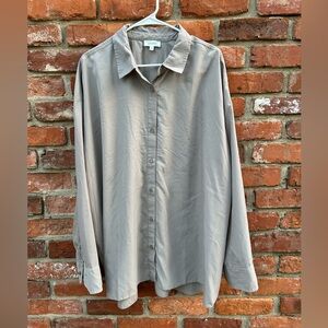 Haven Well Within Tan/Gray Button-Up Shirt Long Sleeve Soft Modal XXL